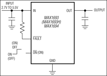 MAX1693|MAX1693H典型电路框图