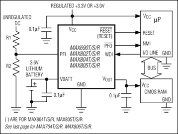 MAX805R|MAX805S|MAX805T͵·ͼ